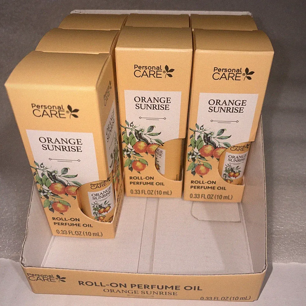 7x Essential Oil Orange Sunrise (w/Almond) Roll On Perfume Display Lot .33 fl oz