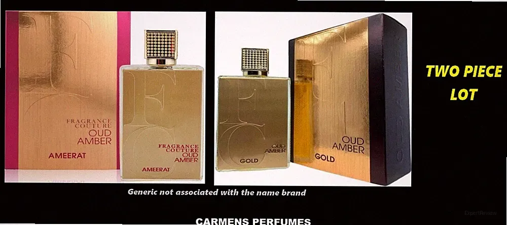 FC OUD Amber GOLD & Ameerat Unisex Perfume, Cologne EDP 3.4 Fl. Oz. 2 PIECE LOT