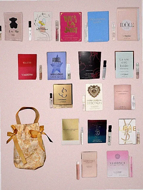 Fragrance Sample Set, Assorted Scents, Vials and Boxes set of 8